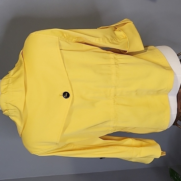 Vintage Ruby Rd. Yellow Button Down Lightweight Jacket Adjustable Waist Size 10P - Picture 3 of 15